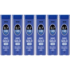 자바펜 나노골드 1000 HB 샤프심, 0.7mm, 6개