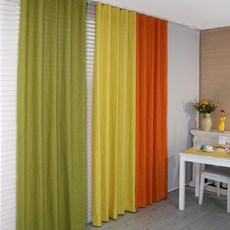 NASANDECO RS33-3 100%麻纖維混搭窗簾, 混合顏色