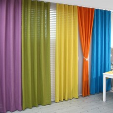 NASANDECO RS33-5 100%麻纖維混搭窗簾, 混合顏色