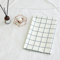 Daeil Company 大然防水布料 縫線格紋, W 淺海軍藍(848-2)