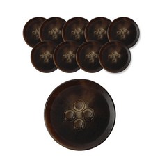 Fashion Point 馬卡龍鈕扣 21mm, BR, 10個