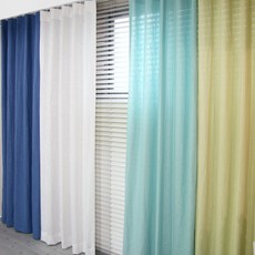 NASANDECO RS21-4 100%麻纖維混搭窗簾, 混合顏色