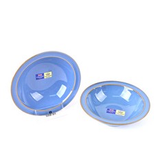 ROYAL VENTON 極簡撞色邊深盤 小, 深天藍, 2件