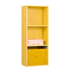 하우디가구 칸높은 DIY 칼라박스, 옐로우옹이, 3단