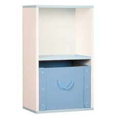 하우디가구 칼라박스, 백색 + 하늘, 2단