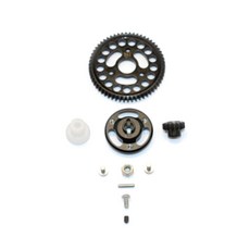 GPM ALUMINIUM SPUR GEAR ADAPTER + STEEL GEAR 58T & 15T, BK, 1세트