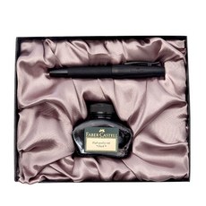 FABER-CASTELL 輝柏 e-motion鋼筆瓶裝墨水組, EF, 純黑