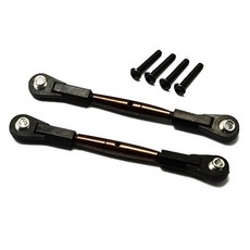 GPM RACING 彈簧鋼 Upperanti 螺紋拉桿帶黑色塑料端 6 件套, 超頻, 1套