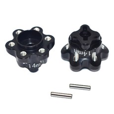 지피엠레이싱 ALUMINIUM 2.2 WHEEL HUB ADAPTERS 14mm THICKNESS 4p 세트, BK, 1세트