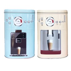 咖啡機鐵盒2入組 M號 藍色+奶油白, 1套