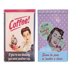 海報女郎方形鐵盒2件組 M號 1+3款, 1套