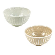 Dear Living 簡約大碗2件組, 白色, 米色, 1套