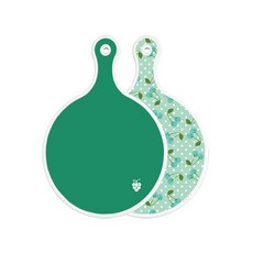 ROEM DESIGN 雙面圓形上菜砧板 綠色, 玉色櫻桃, 1個