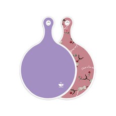 Roem Design 雙面圓形上菜砧板 紫色, 紫色藝術夾, 1個