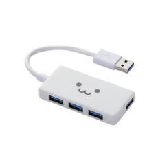 ELECOM 4埠 緊湊型 USB 3.0 集線 U3H-A416B, 白色