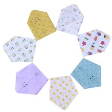 BeBeOne 無螢光棉紗圍兜7件組 A款