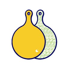 Roem Design 藍色版 雙面圓形上菜砧板 萊姆, 綠色磁磚, 1個