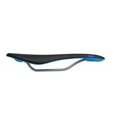 패브릭 Scoop Flat Elite 자전거 안장, Black + Blue, 1개