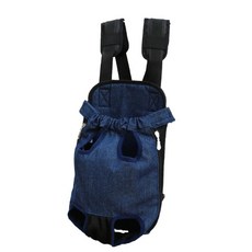 슈퍼식스 반려견 휴대용 통기성좋은 이동가방 M, 블루데님, 1개