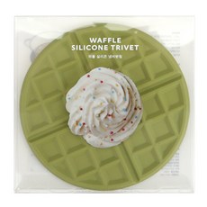 Dailylike 鬆餅造型矽膠隔熱墊, GREEN TEA, 1個