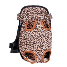 슈퍼식스 반려견 휴대용 통기성좋은 이동가방 M, 호피무늬, 1개