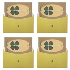 幸運四葉草鮮花 天上雲集 護貝卡, 混合顏色, 4套, 4個