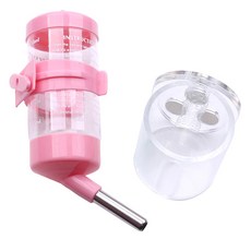 자석 아크릴 거치대 + 급수기 80ml, 핑크, 1세트