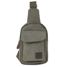 J&C LOCKS 帆布單肩包, 卡其色