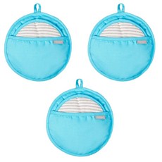 ANTS 廚房用具耐熱手套組合墊, 藍色, 3片