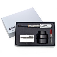 LAMY 鋼筆 Lux 瓶裝墨水禮品套組, F, Ruthenium