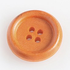 HR大鈕扣 木製鈕扣 布貼鈕扣 11mm, 橘色, 12個