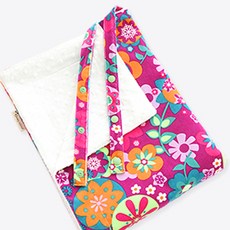 Coney Island 孩童圖案印花超細纖維綁帶包巾, 絲絨花款