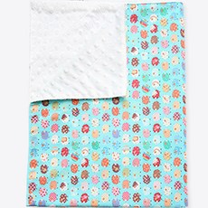 Coney Island 圖案印花超細纖維午睡毯 M號, Mini Sheep Blue