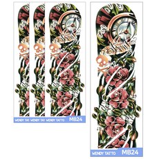 파티복닷컴 긴팔 대형 타투스티커, MB24, 4개