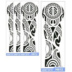 PartyBok.com 長版大型紋身貼紙, MB12, 4個