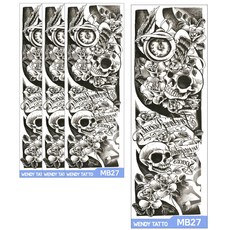 PartyBok.com 長版大型紋身貼紙, MB27, 4套