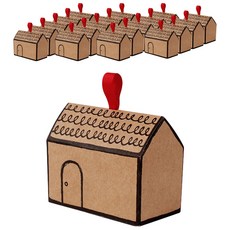 hello moris 牛皮紙 寬敞房屋造型盒 13 x 7 x 6.5 cm 屋頂高4 cm, 20個, 混合顏色