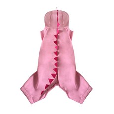 Yum寵物大尺寸萬聖節恐龍連身衣, 粉色的