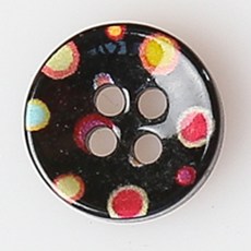 HR大鈕扣 喬治城鈕扣 NO2 11mm, 混合顏色, 12個