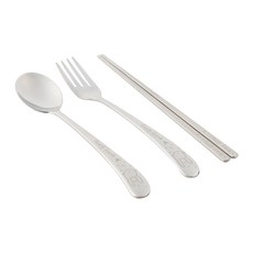 ZEN 兔子印花不鏽鋼餐具組, 混色, 1組