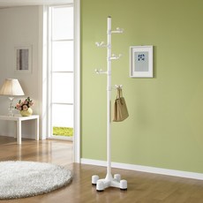 韓國 LIVING STAR 圓珠立式衣帽架, 白色