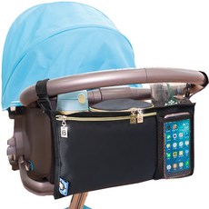 brisa 嬰兒車收納袋, 收納袋(黑色) 拉鍊(金色), 1個