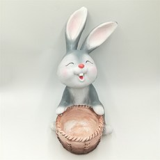 ZIPU花園室內模型花園雕像兔子籃子A ZP002, 混色