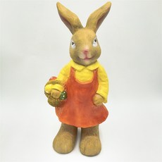 ZIPU花園室內模型花園雕像 黃色衣服兔子 ZP018, 混色