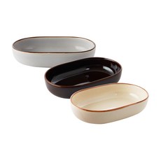 젠한국 젠 FS 타원볼 18cm 그레이 + 크림 + 퍼플, 혼합 색상, 1세트