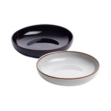 FS圓形陶瓷餐盤2款組 15cm, 混色, 1套