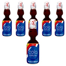 Hatakosan Aonokata藍色可樂口味彈珠汽水碳酸飲料, 200毫升, 6個