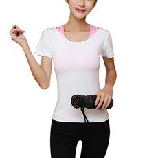 DM女款修身瑜珈套裝 短袖 3件組