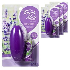 리빙굿 터치미니 화장실 방향제 세트 본품, 13ml, 4개, 은은한 라벤더향