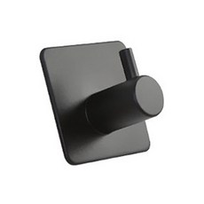 HICKIES 強力黏貼裝飾現代壁掛鉤 方形掛扣型, BLACK, 1個